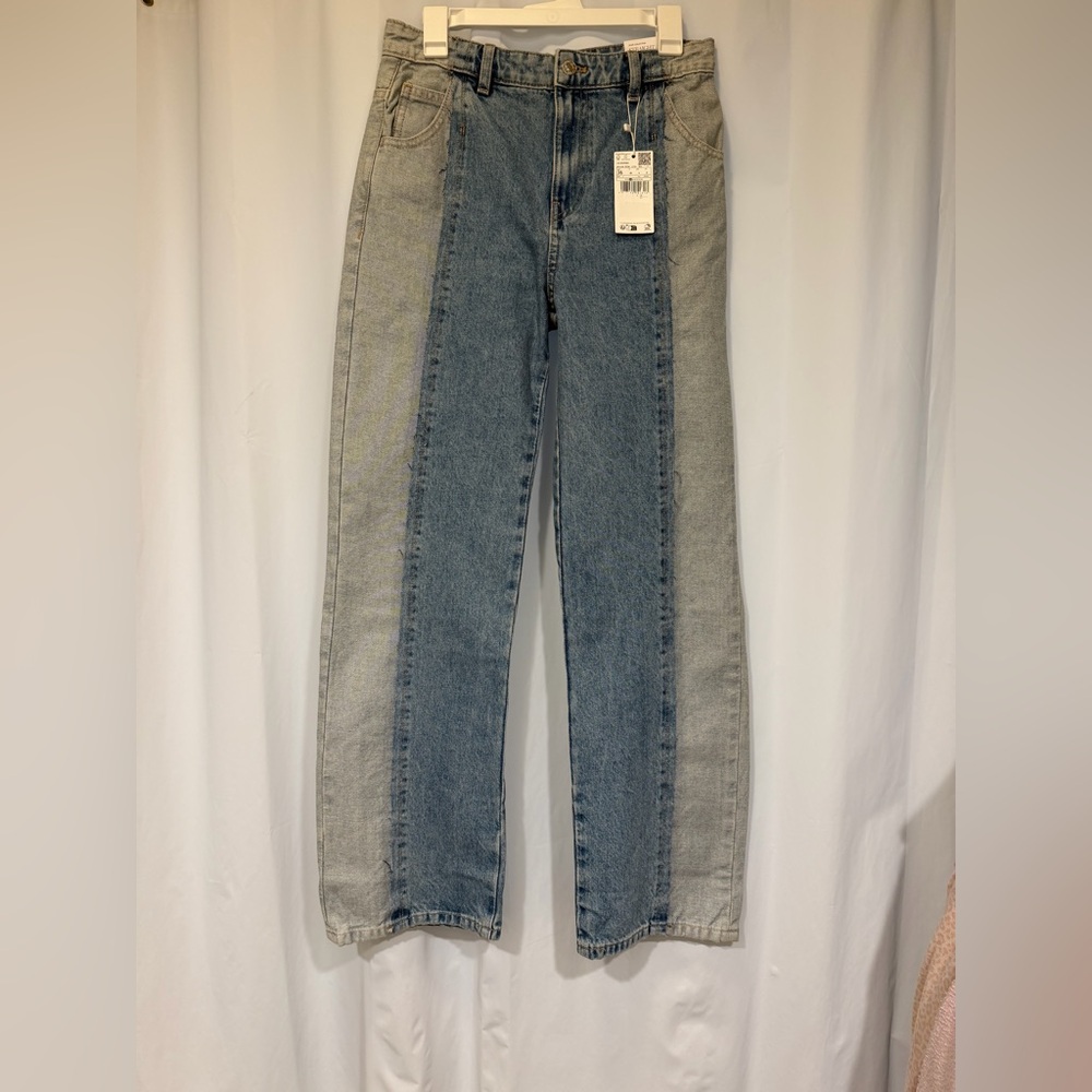 MNG Colorblock Straight Leg Jeans